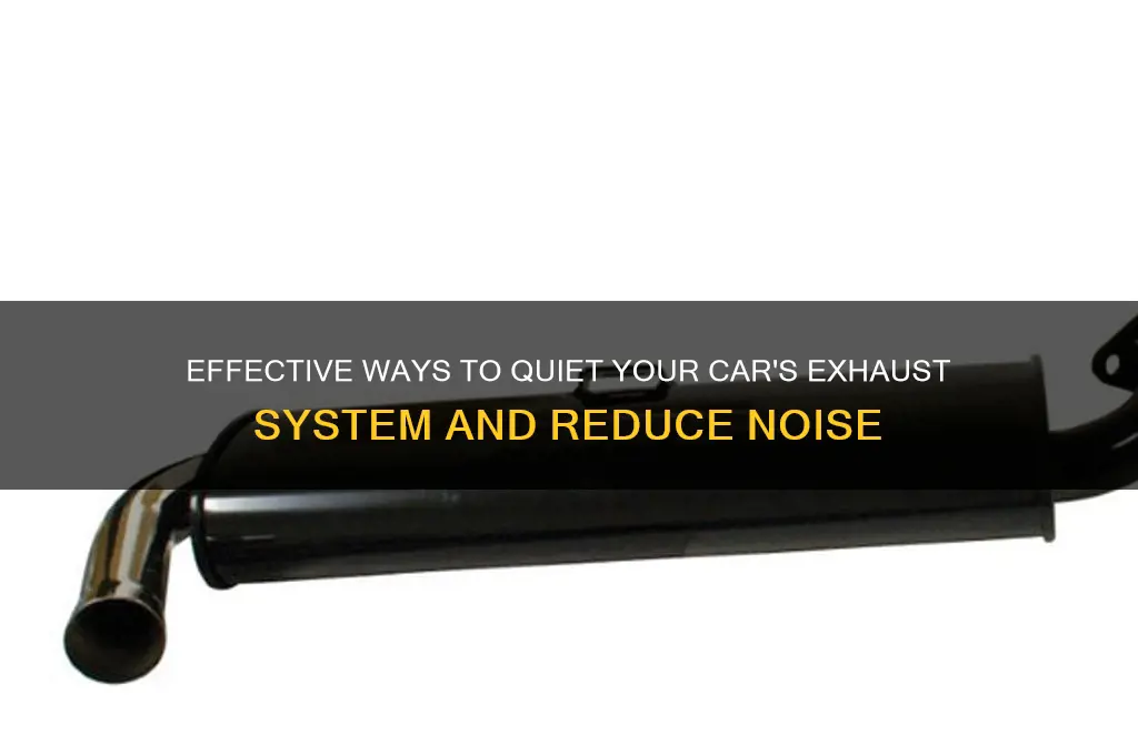 how to reduce exhaust sound