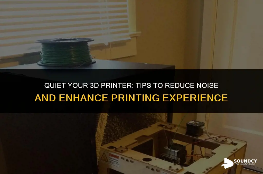 how to reduce ths sound of a 3d printer