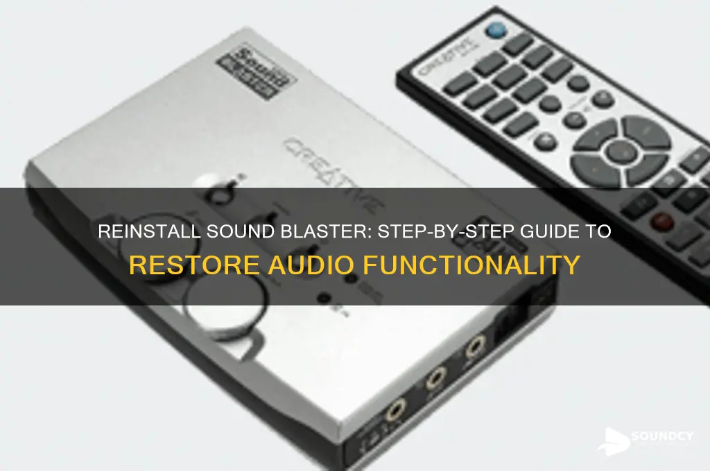 how to reinstall sound blaster