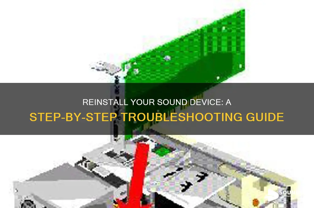 how to reinstall sound device