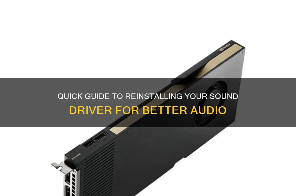 how to reinstall sound drver