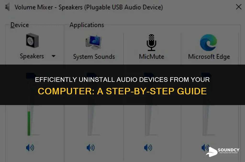 how to remove a sound device from a computer