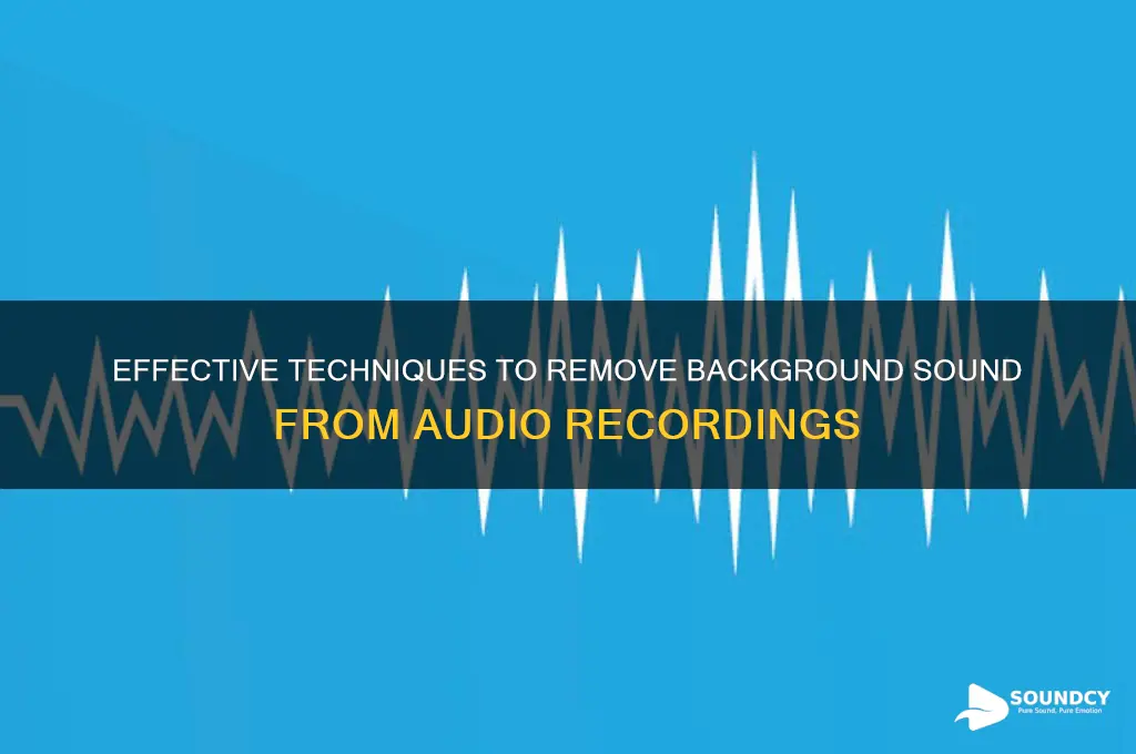 how to remove background sound