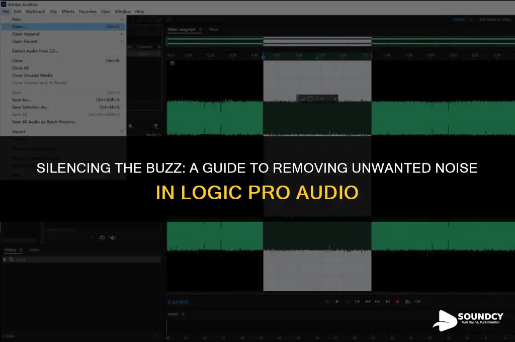how to remove buzzing sound from audio in logic