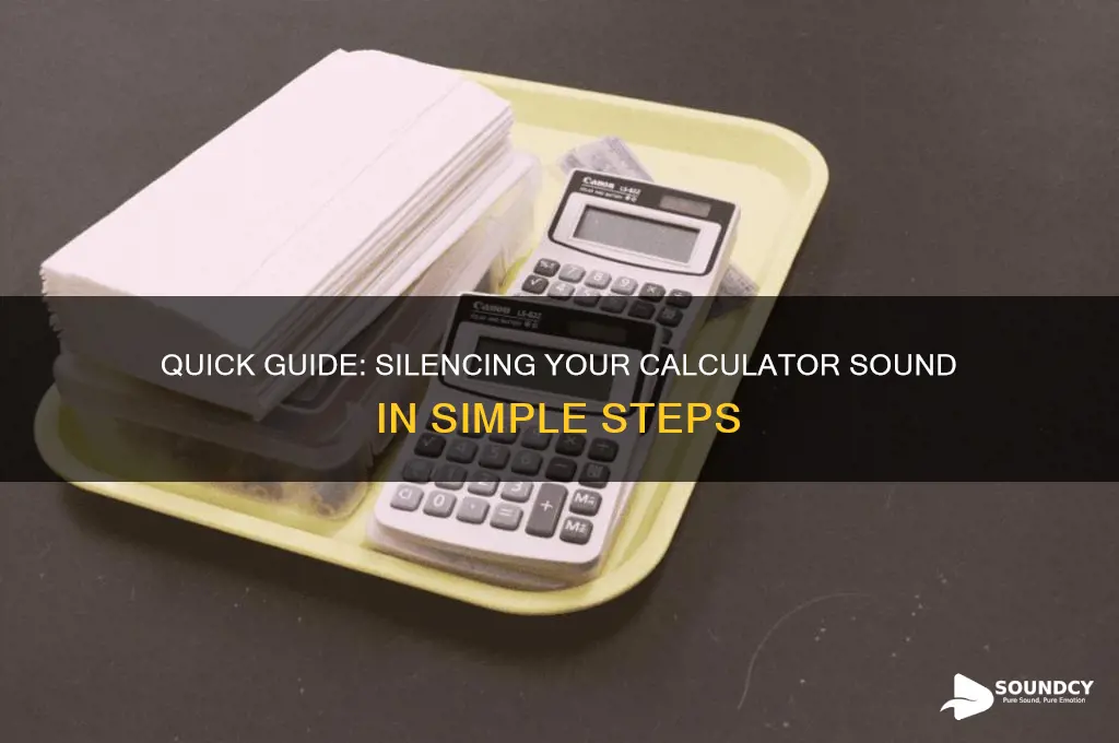 how to remove calculator sound