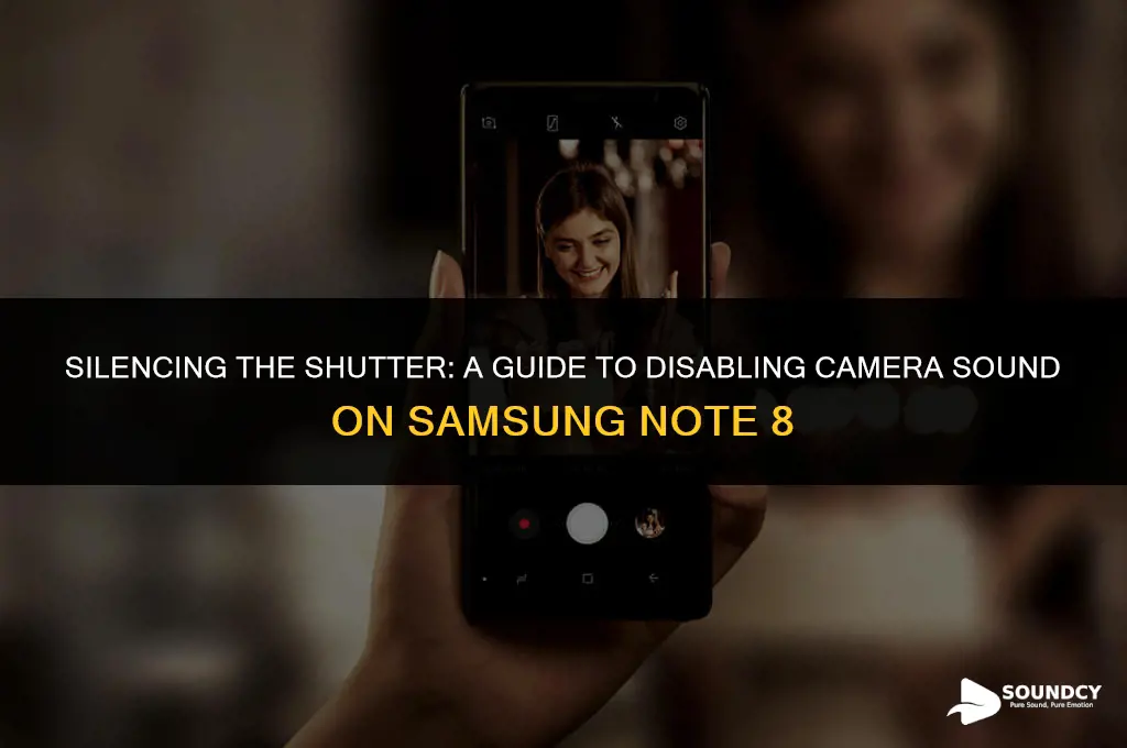 how to remove camera sound on samsung note 8