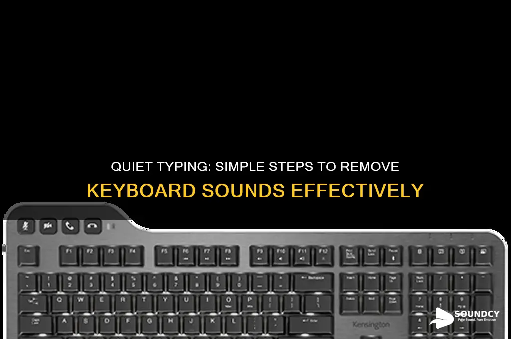 how to remove keyboard sounds