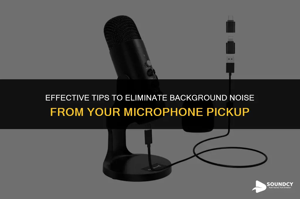 how to remove pickup of backround sound on mic