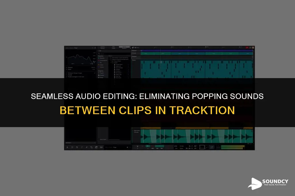 how to remove popping sound between audio clips tracktion