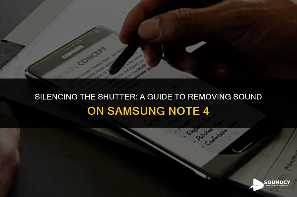 how to remove shutter sound on samsung note 4