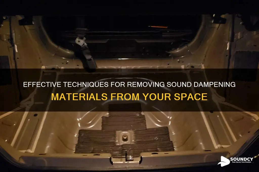 how to remove sound dampening
