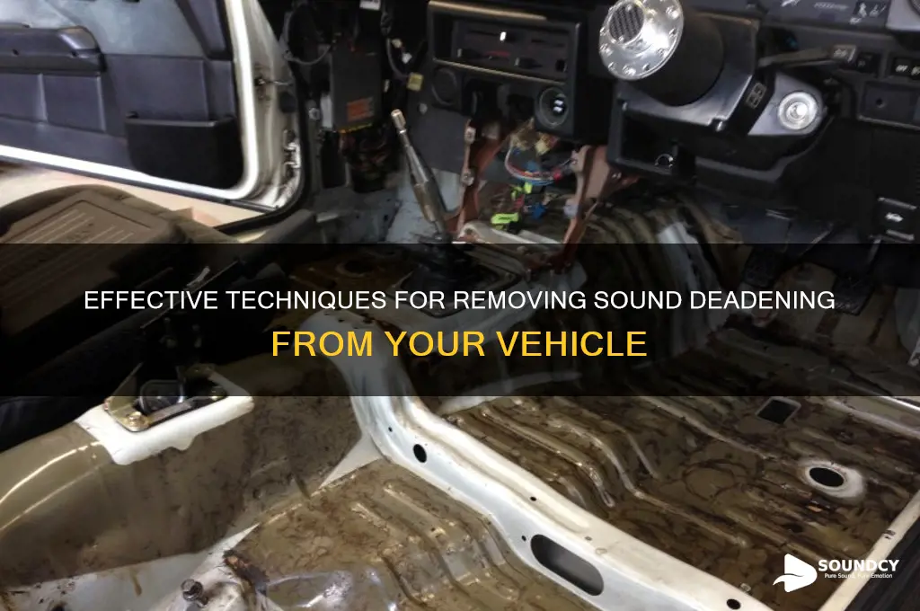 how to remove sound deaddening