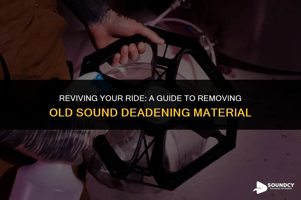 how to remove sound deadening material in old cars