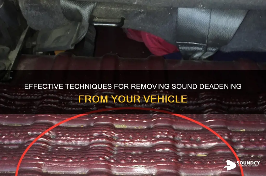 how to remove sound deadening
