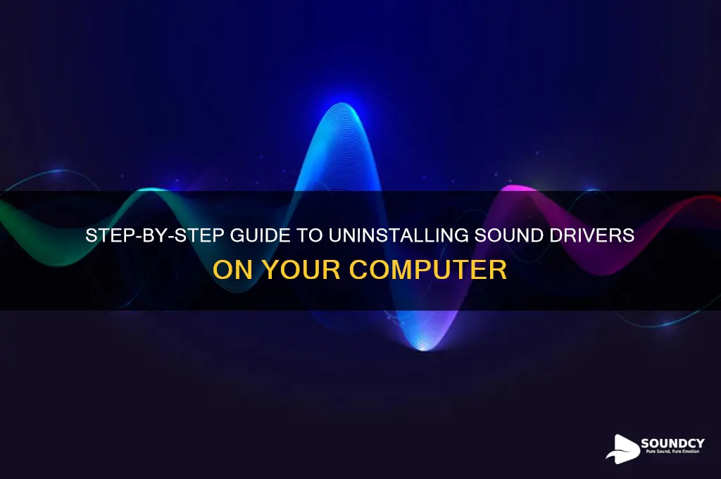 how to remove sound drivers