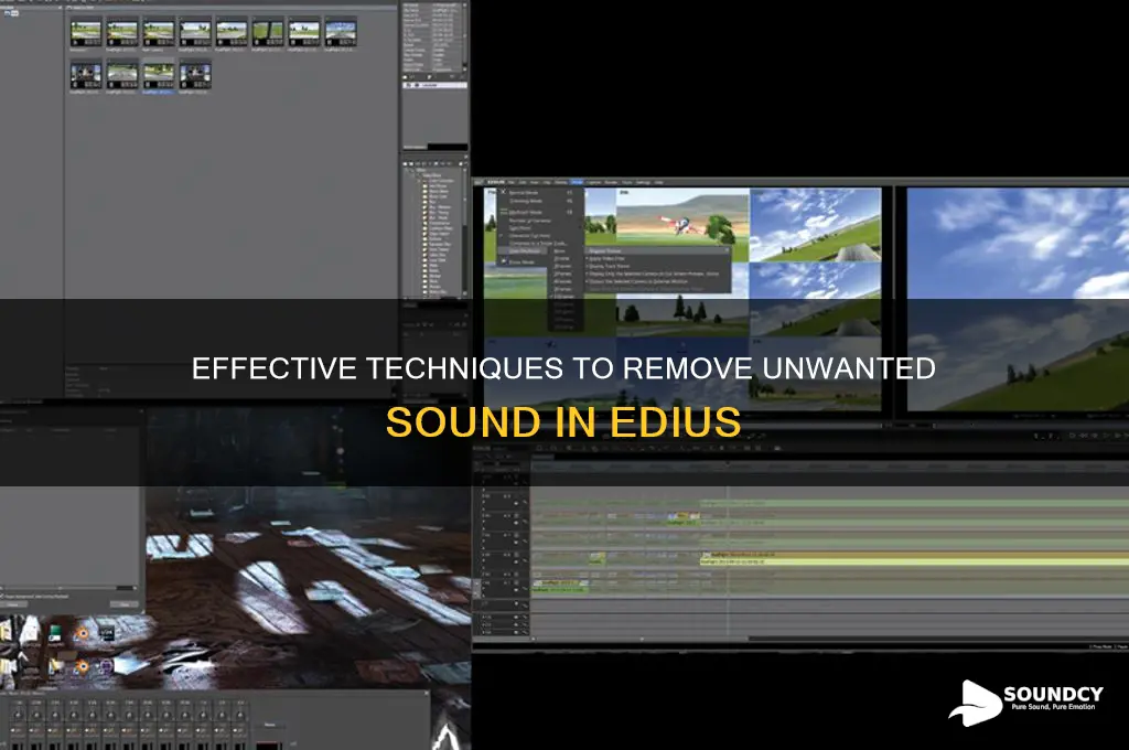 how to remove sound edius