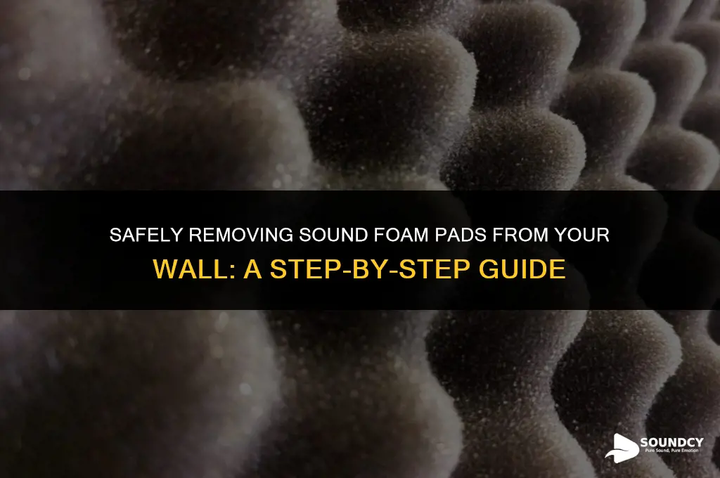how to remove sound foam pads from wall safely