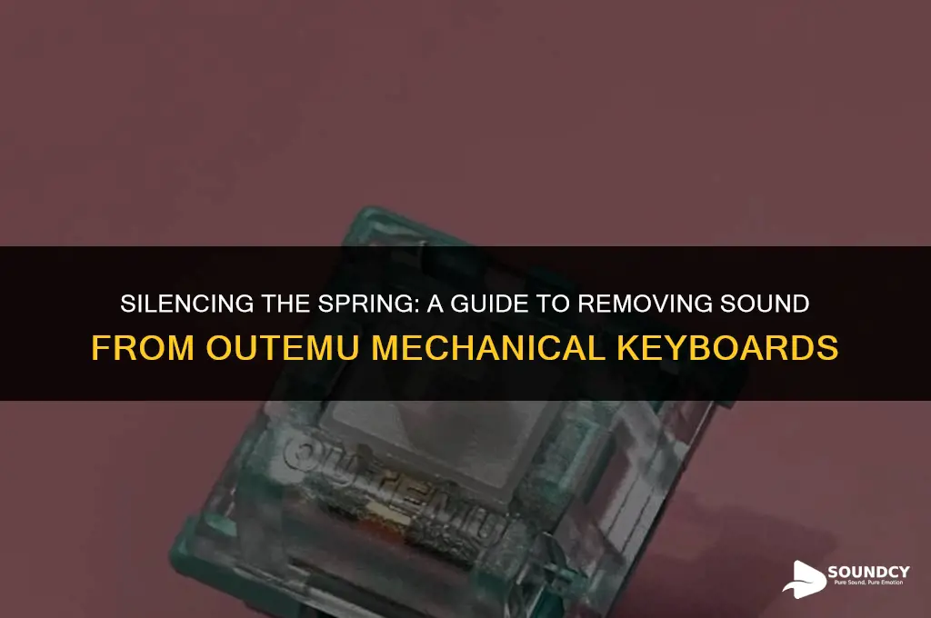 how to remove sound from mech keyboard outemu spring