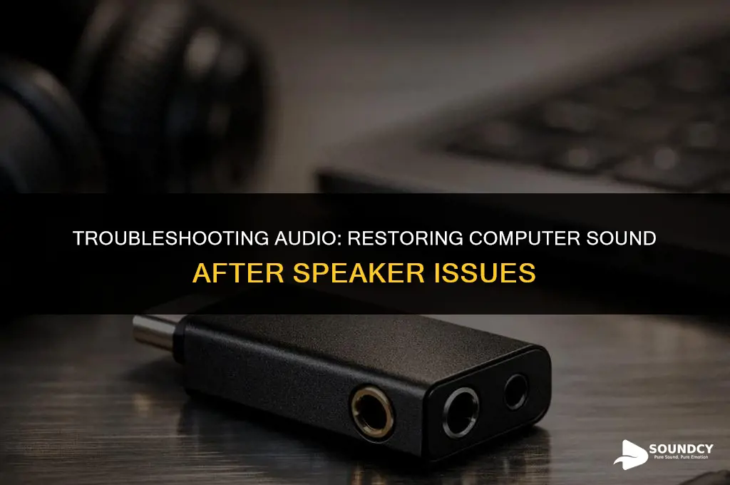 how to remove speaker sound and restore computer sound