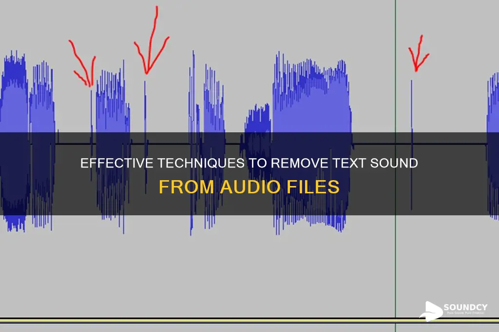 how to remove text sound
