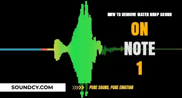Silencing the Splash: A Guide to Removing Water Drop Sounds on Note 1