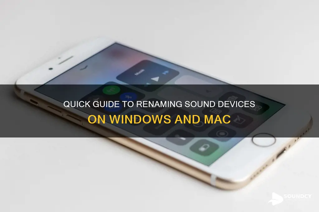 how to rename sound devices