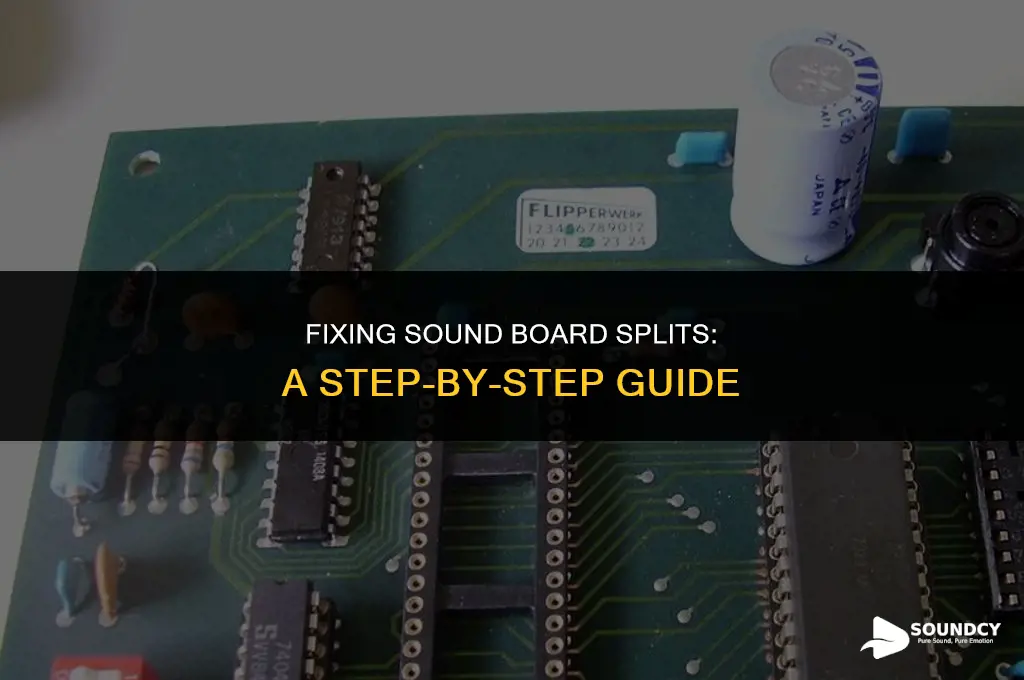 how to repair a split in the sound board