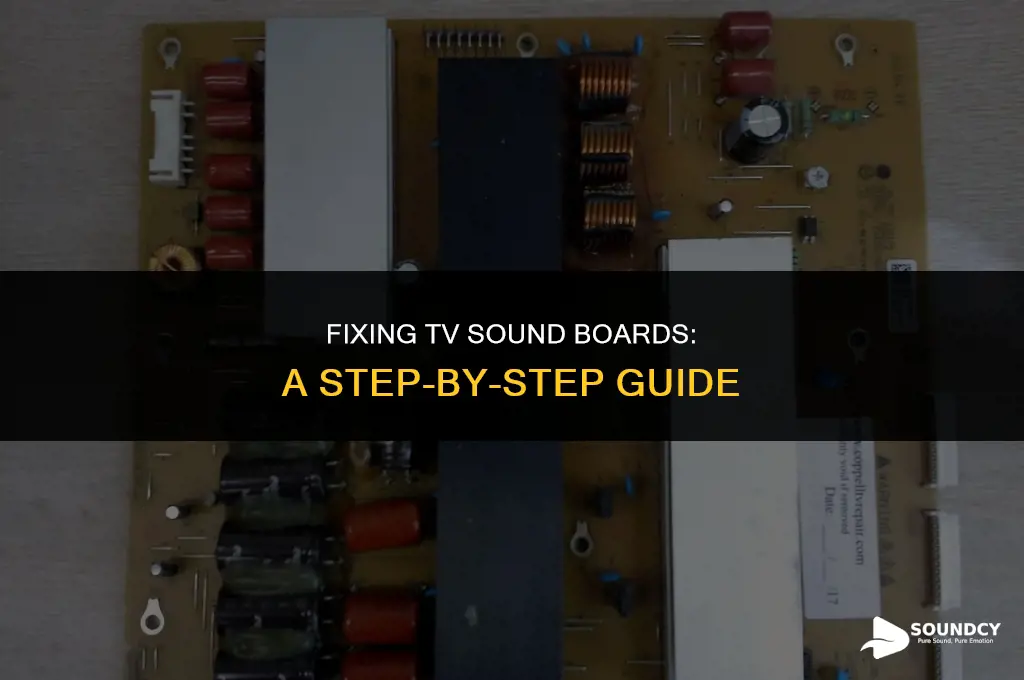 how to repair the sound board on your tv