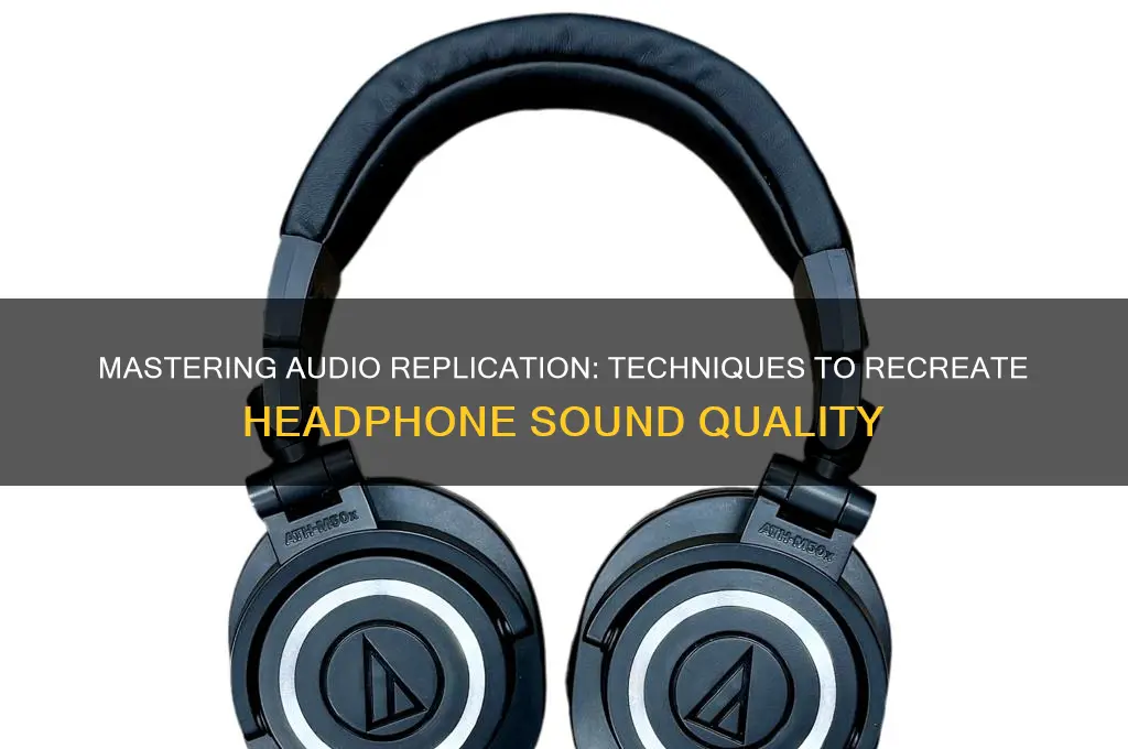 how to replicate headphone sounds