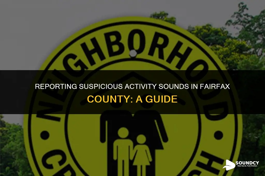 how to report suspicious activity sounds in fairfax county