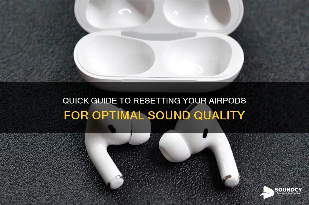 how to reset airpod sound