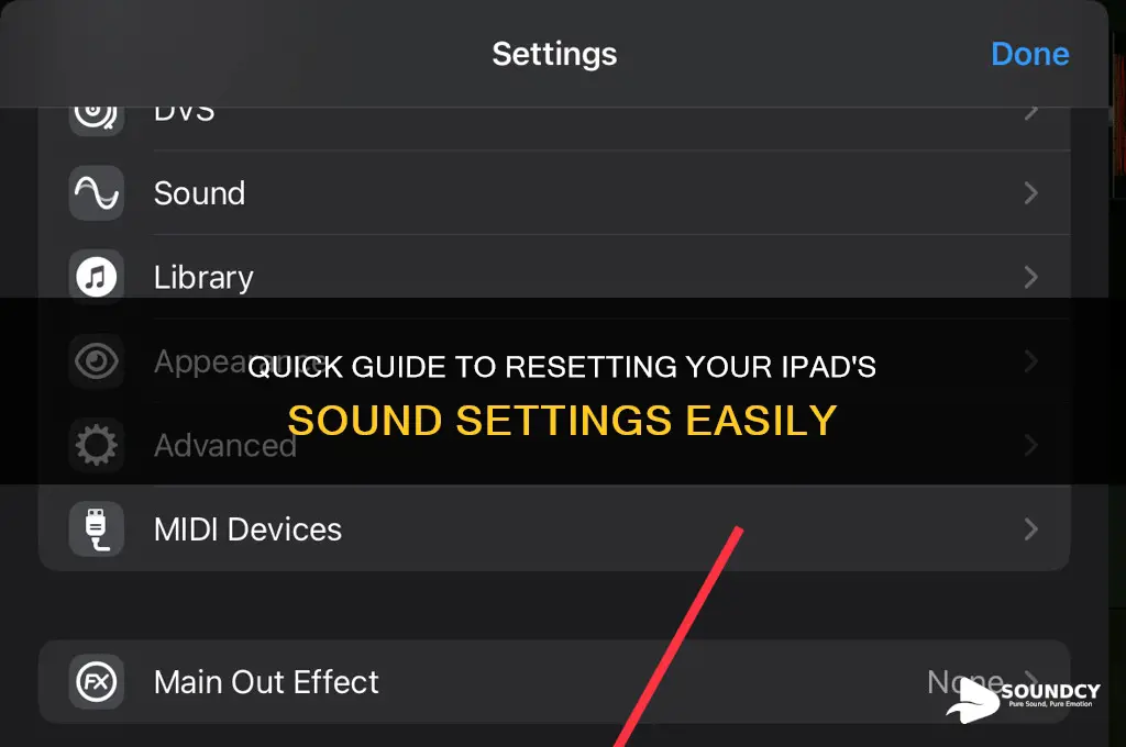 how to reset ipad sound