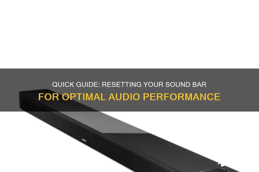 how to reset sound bari