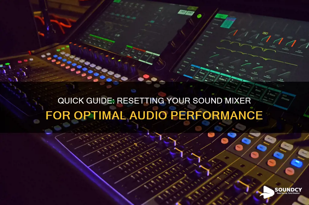 how to reset sound mixer
