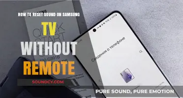 Effortlessly Restore Your Samsung TV's Sound Settings Without the Remote