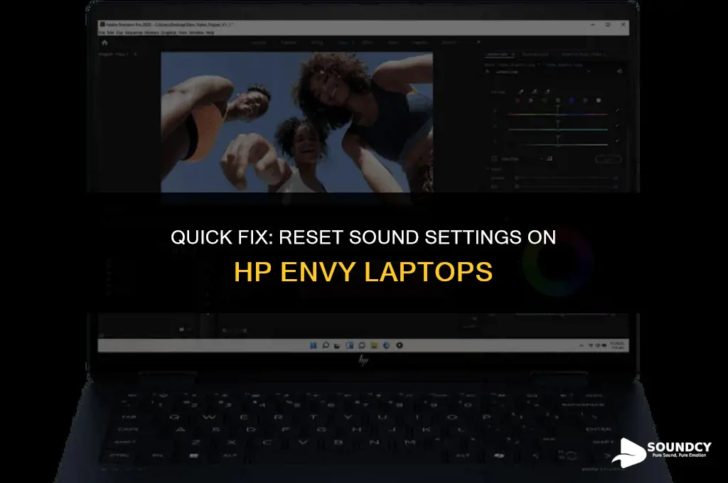 how to reset the sound settings on hp envy