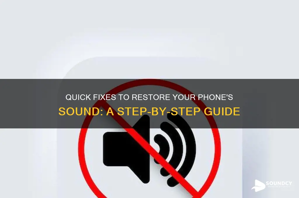 how to restore phone sound