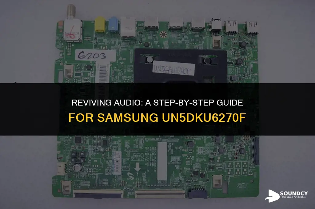 how to restore sound to a samsung model un5dku627of