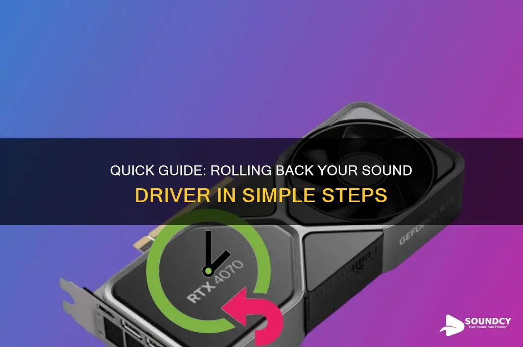 how to rollback sound driver