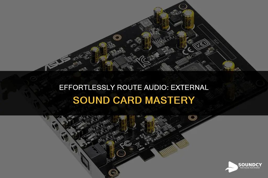 how to route audio from external sound card ma
