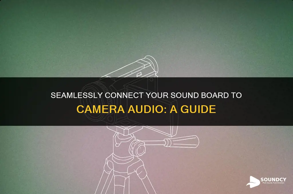 how to run audio from sound board to camera