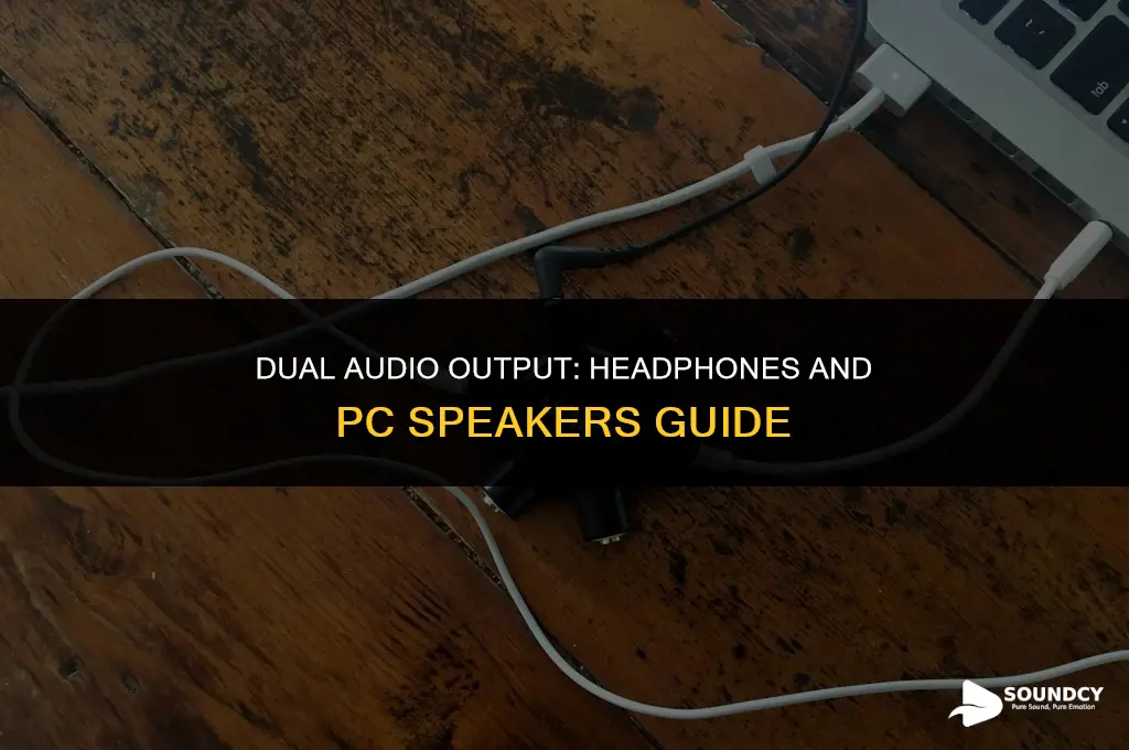 how to run sound through headphones and pc speakers