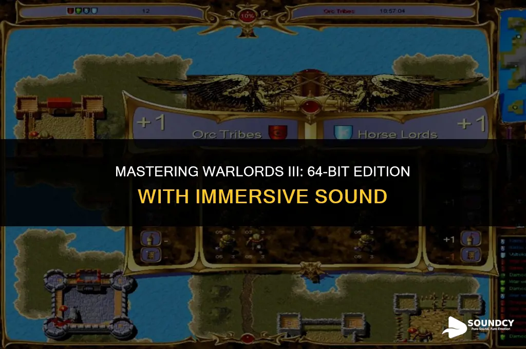 how to run warlords 3 64 bit with sound