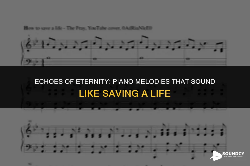 how to save a life piano sounds similar to