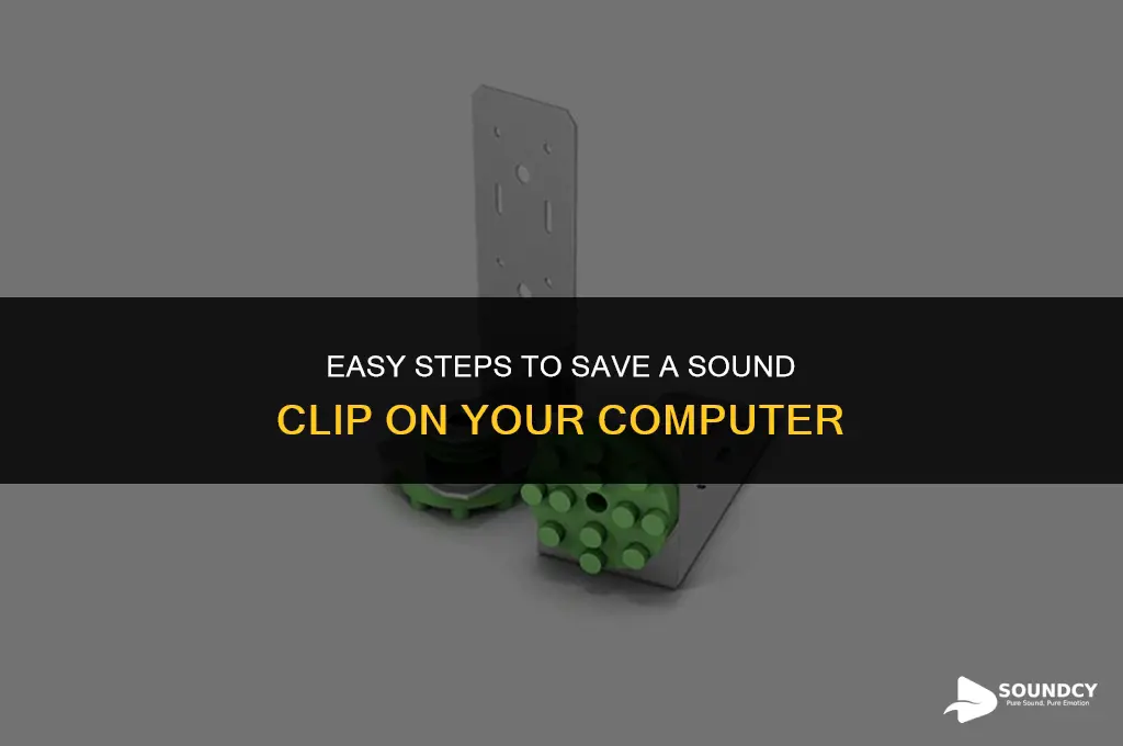 how to save a sound clip on my computer
