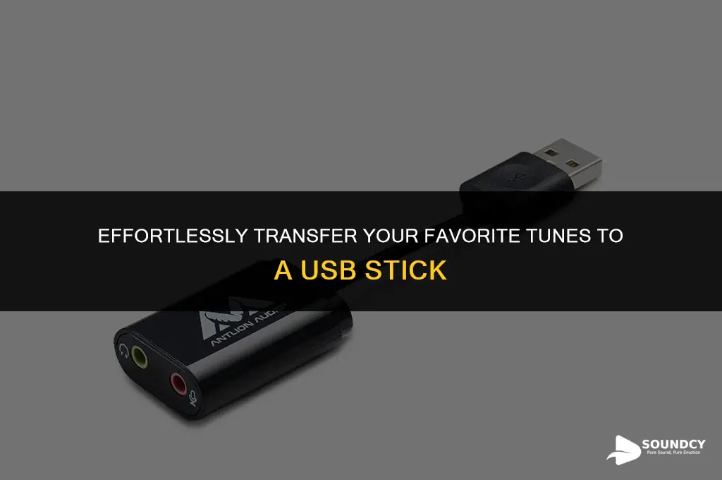 how to save a sound to a usb stick