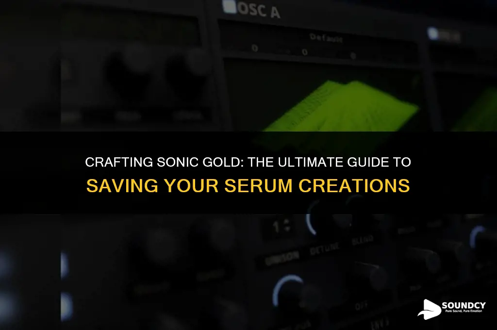 how to save a sound you made in serum