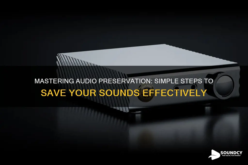 how to save a sound