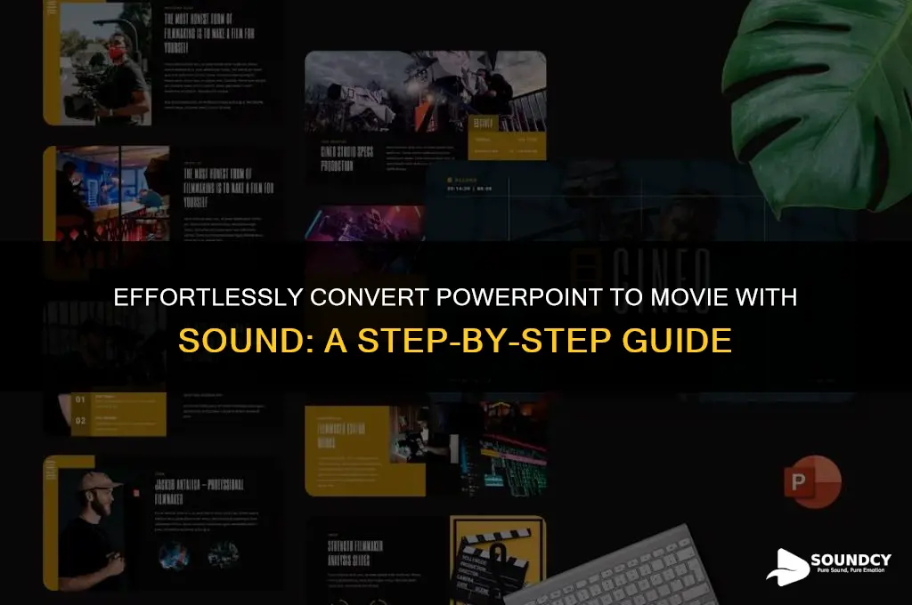how to save power point as movie with sound