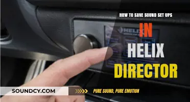Efficiently Save Sound Setups in Helix Director: A Step-by-Step Guide
